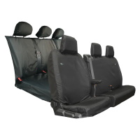 Citroen Dispatch 2016 Onwards Tailored Front and Rear Set - Driver, Double Front Passenger (one base cushion) and Three Person Rear Covers - Black - CP01BLK+TA4416+TV05BLK