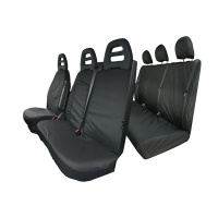 Peugeot Boxer 2007 On Tailored Front and Rear Set - Driver, Double Passenger and Triple Rear Seat Cover - Black - CP11BLK+CP12BLK+TA4133