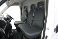 Fiat Ducato 2007 On Tailored Double Passenger Seat Cover - Black - CP12BLK