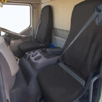 DAF LF (Euro 6) Tailored Single Passenger with Intergrated Seatbelt Truck Seat Cover - DAF04BLK