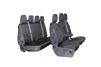 Ford Transit Tipper 2014 Onwards Tailored Van Front & Rear Set Driver, Double Passenger & Four Seat Bench Rear Seat Cover - Black - TCSBLK+ TRD14BLK+TTC14BLK