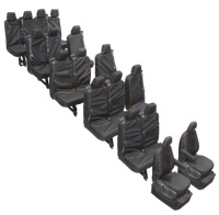 Ford Transit Tailored 17 Seater Minibus Seat Cover Set 2014 Onwards - TRM011BLK