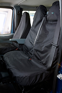 Ford Transit 2014 Onwards Tailored Passenger Double Seat Cover - Black - TRD14BLK