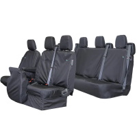 Ford Transit Tipper 2014 Onwards Tailored Van Front & Rear Set Driver, Double Passenger & Three Seat Rear Seat Cover - Black - TCSBLK+ TRD14BLK+TCCBLK
