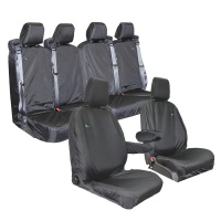 Ford Transit 2014 Onwards Tailored Van Front & Rear Set Driver, Single  Passenger & Four Person Split Rear Seat Cover - Black - TCSBLK+TA5055+TRC14BLK