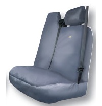 Renault Master 2010 On Tailored Passenger Double Seat Cover Black RMPBLK-431