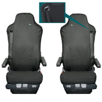 Iveco Eurocargo Isringhausen Tailored Driver and Passenger Truck Seat Cover - MERT05BLK+MERT06BLK