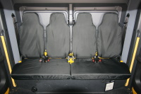 Mercedes Unimog Tailored Rear Four Person Truck Seat Cover - MERT07BLK