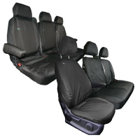 Mercedes Vito 2014 - 2020 Tailored Front and Rear Set Driver, Double Passenger and Rear Seat Cover - Black - TA4324+TA4331+MERV03BLK