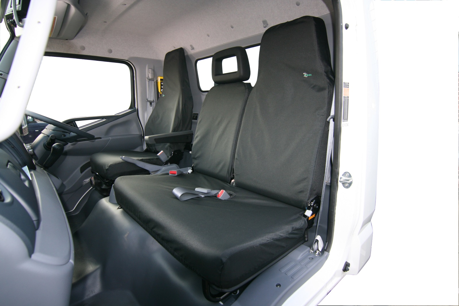 Mitsubishi Fuso Tailored Front Seat Cover Set - FUSO Black