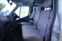 Vauxhall Movano May 2010 Up To 2022 Tailored Single and Double Black Seat Cover Set - RMFSBLK