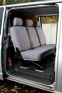 VW Volkswagen T5 Tailored Van Crew Cab Rear Seat Cover - VWT5RBLK