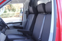 VW Volkswagen T6 Tailored Driver and Double Passenger Seat Cover Set  - Black - TA3884&TA3891
