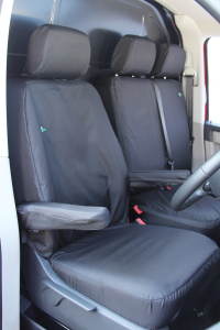 VW Volkswagen T5 Tailored Driver Seat Cover Set  - Black - TA3884