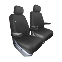 VW Volkswagen T6 Tailored Driver and Single Passenger Seat Cover Set  - Black - TA3884&TA3884