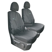 Volkswagen VW Crafter 2017 On Tailored Driver and Single Passenger Seat Cover - Black - TA4065+TA4065
