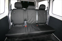 VW Caddy 2010-2021 Tailored Rear Three Person Seat Cover Set  - Black - TA4652