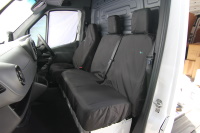 Mercedes Sprinter 2018 On Tailored Double Passenger Seat Cover - Black - TA4690