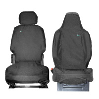Vauxhall Combo 2019 On Tailored Driver And Single Passenger Seat Cover - Black - TA4799+TA6540