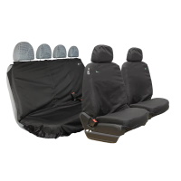 Mercedes Sprinter Van 2006 - 2018 Tailored Van Front & Rear Set Driver, Single Passenger & Four Seat Rear Seat Cover - Black - MERV01BLK+MERV01BLK+VCRBLK
