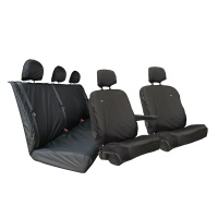 Vauxhall Vivaro 2014-2019 On Tailored Front & Rear Set, Driver & Single Passenger Seat Cover - Black - TV01BLK&LHDTV01BLK&TV05BLK
