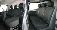 Vauxhall Vivaro 2014-2019 On Tailored Front & Rear Set, Driver & Fixed Backrest Double Passenger (with under seat storage) Seat Cover - Black - TV01BLK&TV03BLK&TV05BLK