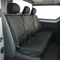 Vauxhall Vivaro 2014-2019 On Tailored Rear Three Person Bench Cover - Black - TV05BLK