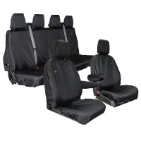 Ford Transit 2014 Onwards Tailored Van Front & Rear Set Driver, Single  Passenger & Four Seat Bench Rear Seat Cover - Black - TCSBLK+TA5055+TTC14BLK